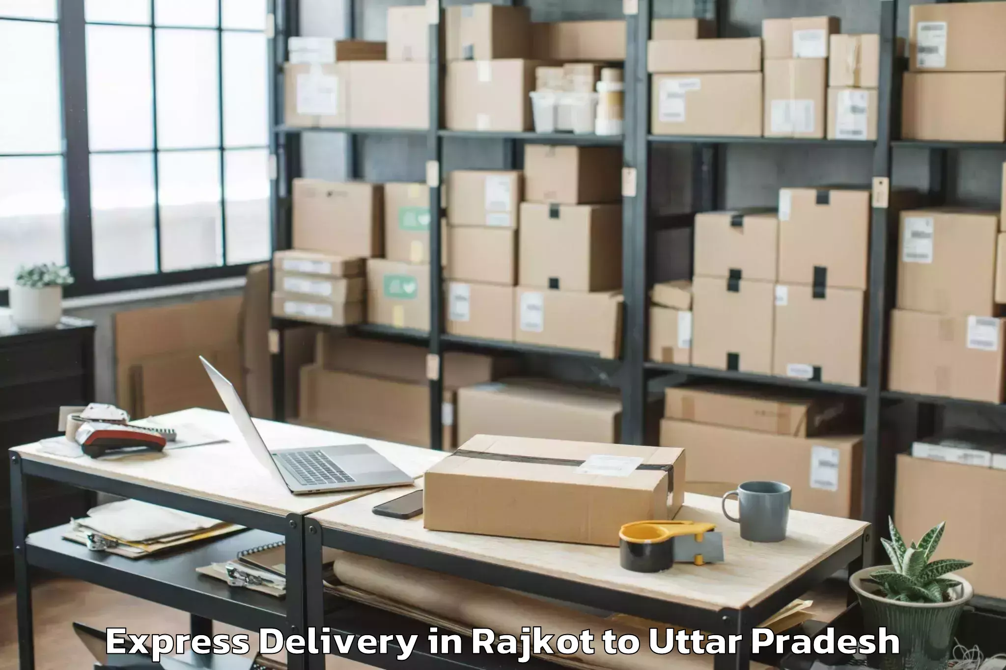 Expert Rajkot to Bareli Airport Bek Express Delivery